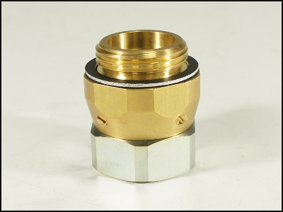 シングルスイベル(異径) メス3/4"×オス1"　真鍮製